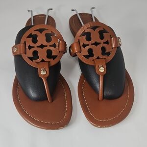 Tory Burch Black and Brown Sandals
